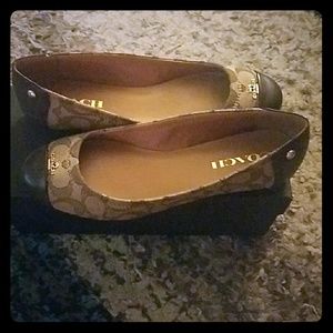 Coach Chelsea khaki/chestnut FLATS